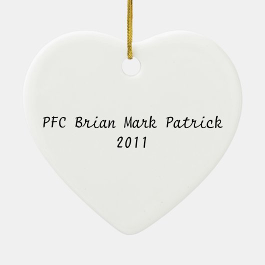 私のハートの半分はアフガニスタンのオーナメントにあります セラミックオーナメント (裏面)