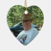 私のハートの半分は天国記念碑に住んでいる セラミックオーナメント (右)