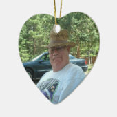 私のハートの半分は天国記念碑に住んでいる セラミックオーナメント (左)