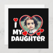 私のハートの娘のパーソナライズされた写真 (正面/裏面)