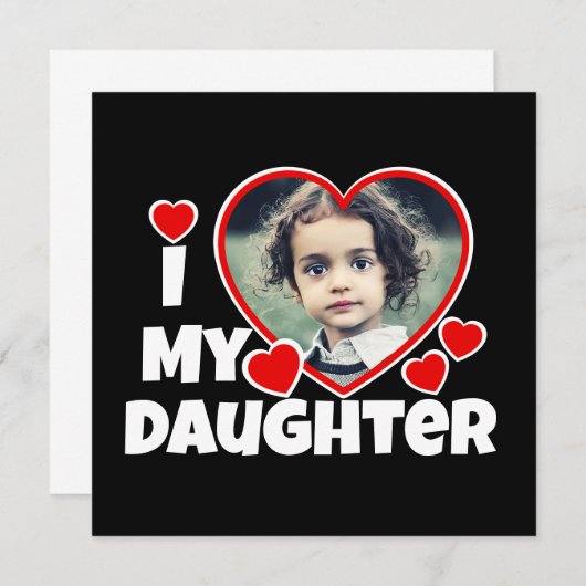 私のハートの娘のパーソナライズされた写真 (正面/裏面)