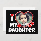 私のハートの娘のパーソナライズされた写真 ポストカード (正面/裏面)
