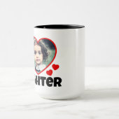 私のハートの娘のパーソナライズされた写真 マグカップ (中央)