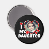 私のハートの娘のパーソナライズされた写真 マグネット (正面/裏面)