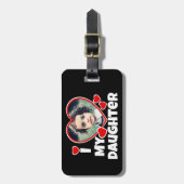 私のハートの娘のパーソナライズされた写真 ラゲッジタグ (正面縦)