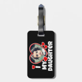 私のハートの娘のパーソナライズされた写真 ラゲッジタグ (裏面縦)