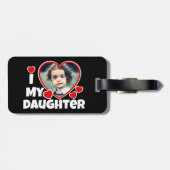 私のハートの娘のパーソナライズされた写真 ラゲッジタグ (裏面横)