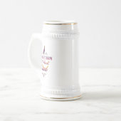 私のハートの守護者:パパスタイン – 22 oz ビールジョッキ (正面左)