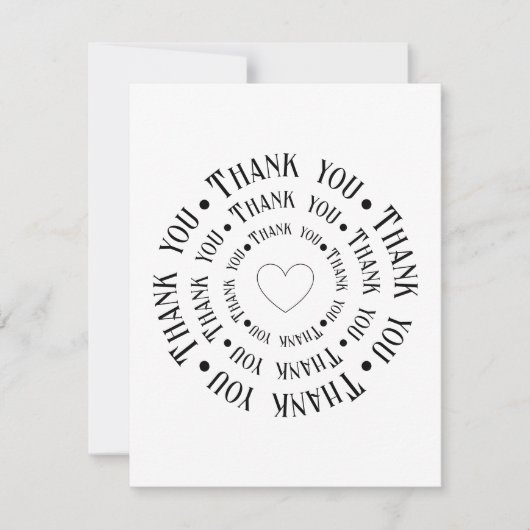 「私のハートの底からありがとう」 サンキューカード (正面)