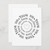 「私のハートの底からありがとう」 サンキューカード (正面/裏面)