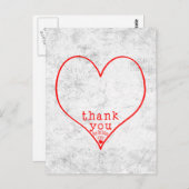 私のハートの底からのありがとう ポストカード (正面/裏面)