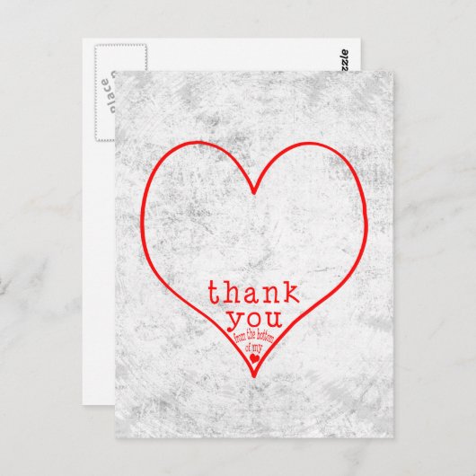 私のハートの底からのありがとう ポストカード (正面/裏面)