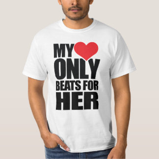 私のハートの彼女のためのビートだけ Tシャツ