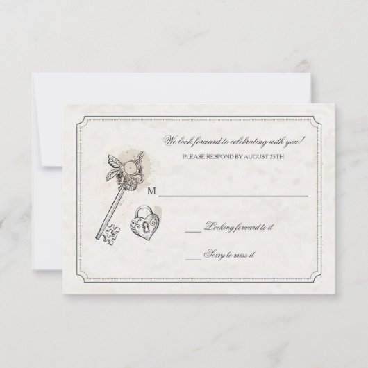 私のハートの応答カードに調整して下さい 出欠カード (正面)