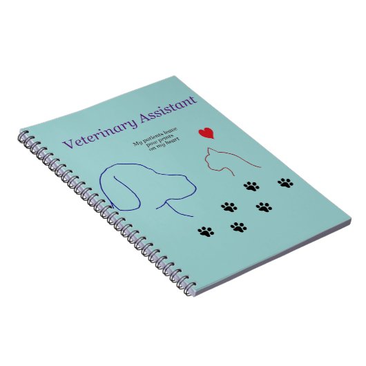 私のハートの獣医の助手足のプリント ノートブック (右側)