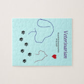 私のハートの獣医足のプリント ジグソーパズル (横)