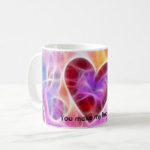 私のハートの白熱マグを作ります コーヒーマグカップ (正面左)