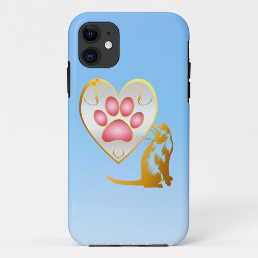 私のハートの私の猫の自身の署名- iPhone 5の場合 Case-Mate iPhoneケース (裏面)