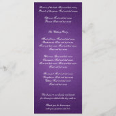 私のハートの紫色への結婚式プログラムの鍵 プログラム (裏面)