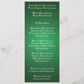 私のハートの緑への結婚式プログラムの鍵 プログラム (裏面)
