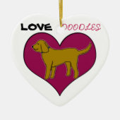 私のハートの落書き セラミックオーナメント (正面)