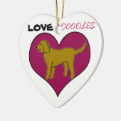 私のハートの落書き セラミックオーナメント (左)