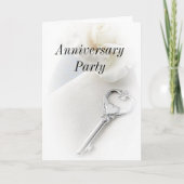 私のハートの記念パーティーに調整して下さい サンキューカード (正面)