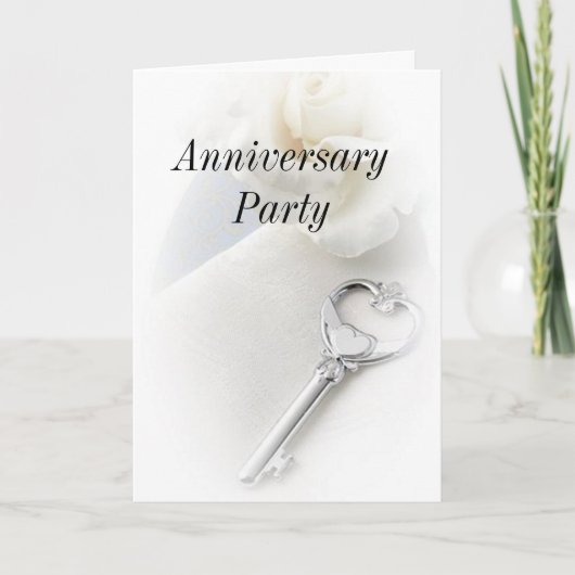 私のハートの記念パーティーに調整して下さい サンキューカード (正面)