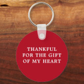 私のハートの贈り物に感謝 – 赤 キーホルダー (正面)