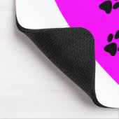 私のハートの足のプリント-ピンク マウスパッド (コーナー)