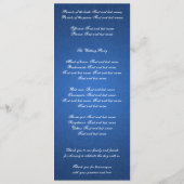 私のハートの青への結婚式プログラムの鍵 プログラム (裏面)