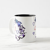 私のハートの2トーンマグを解除 ツートーンマグカップ (正面左)