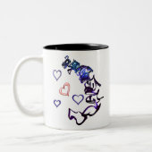 私のハートの2トーンマグを解除 ツートーンマグカップ (左)
