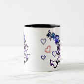 私のハートの2トーンマグを解除 ツートーンマグカップ (中央)