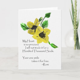 私のハートのRumiの水彩画の挨拶 カード