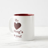 私のハートはあなたに属します ツートーンマグカップ (正面左)