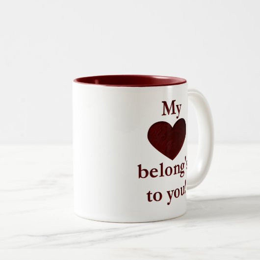 私のハートはあなたに属します ツートーンマグカップ (正面右)
