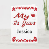 私のハートはあなたのもの バレンタインデー カード (正面)