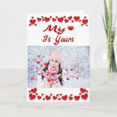 私のハートはあなたのもの フォト バレンタインデー カード (正面)
