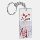 私のハートはあなたのバレンタインデー写真 キーホルダー (正面左)