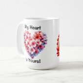 私のハートはあなたのマグカップ コーヒーマグカップ (正面左)