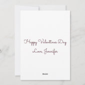 私のハートはあなたの可愛いキツネバレンタインデー シーズンカード (裏面)