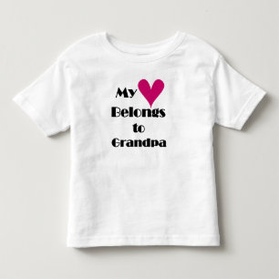 私のハートはおじいさんのものだ トドラーTシャツ