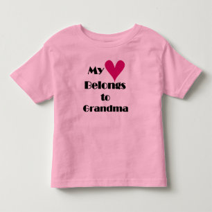 私のハートはおばあちゃんのものだ トドラーTシャツ