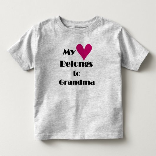 私のハートはおばあちゃんのものだ トドラーTシャツ (正面)