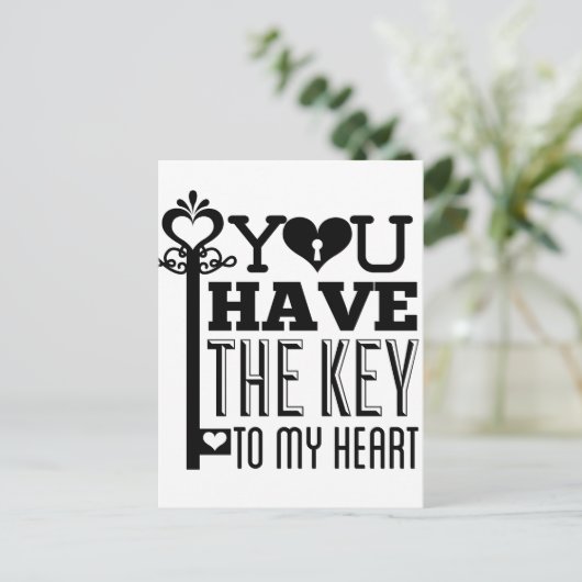 私のハートはがきに鍵がある ポストカード (スタンド正面)