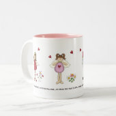 私のハートはそこに天使のマグ常にです ツートーンマグカップ (正面左)