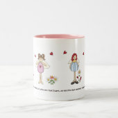 私のハートはそこに天使のマグ常にです ツートーンマグカップ (中央)