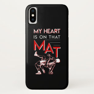 私のハートはそのマットのレスリングのお母さんにあります iPhone X ケース