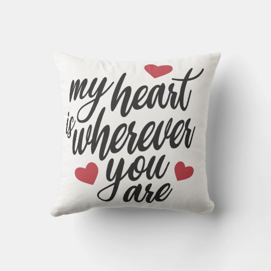 私のハートはどこにいてもバレンタイン枕 クッション (裏面)